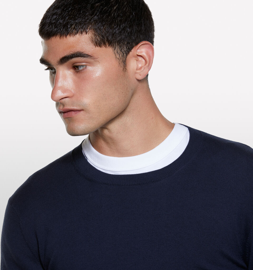 Μπλούζα μπλε σκούρο με λαιμόκοψη - μπλούζες με λαιμόκοψη ανδρικές - Σκουρο Μπλε | Sisley image number 4